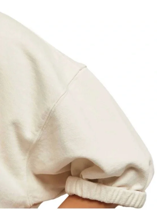 perfectwhitetee Rebecca Relaxed Cream Short-Sleeve Crew Sweatshirt - Picture 5 of 10